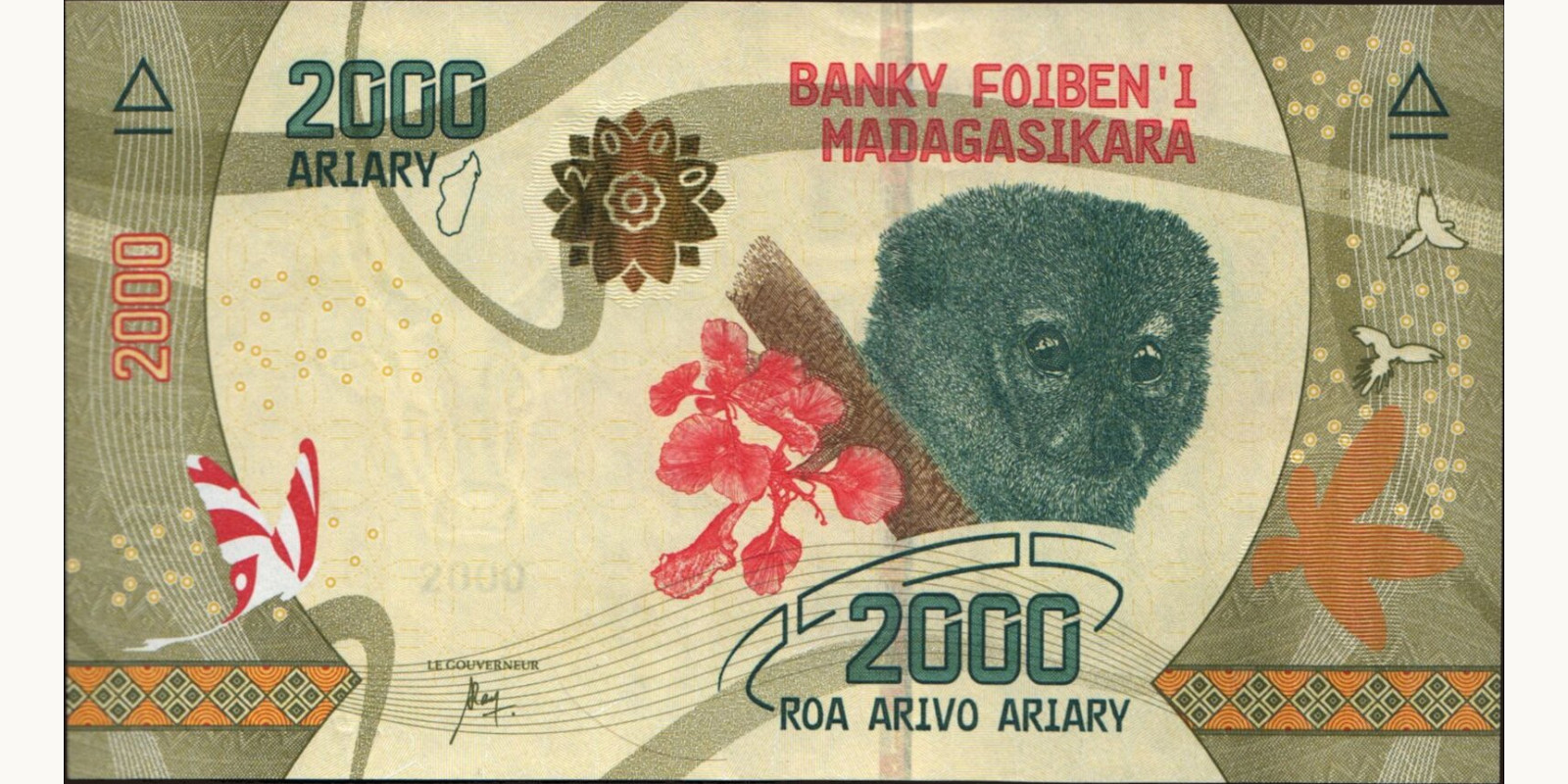 2017 ariary Мадагаскар 2000 — Лицевая сторона