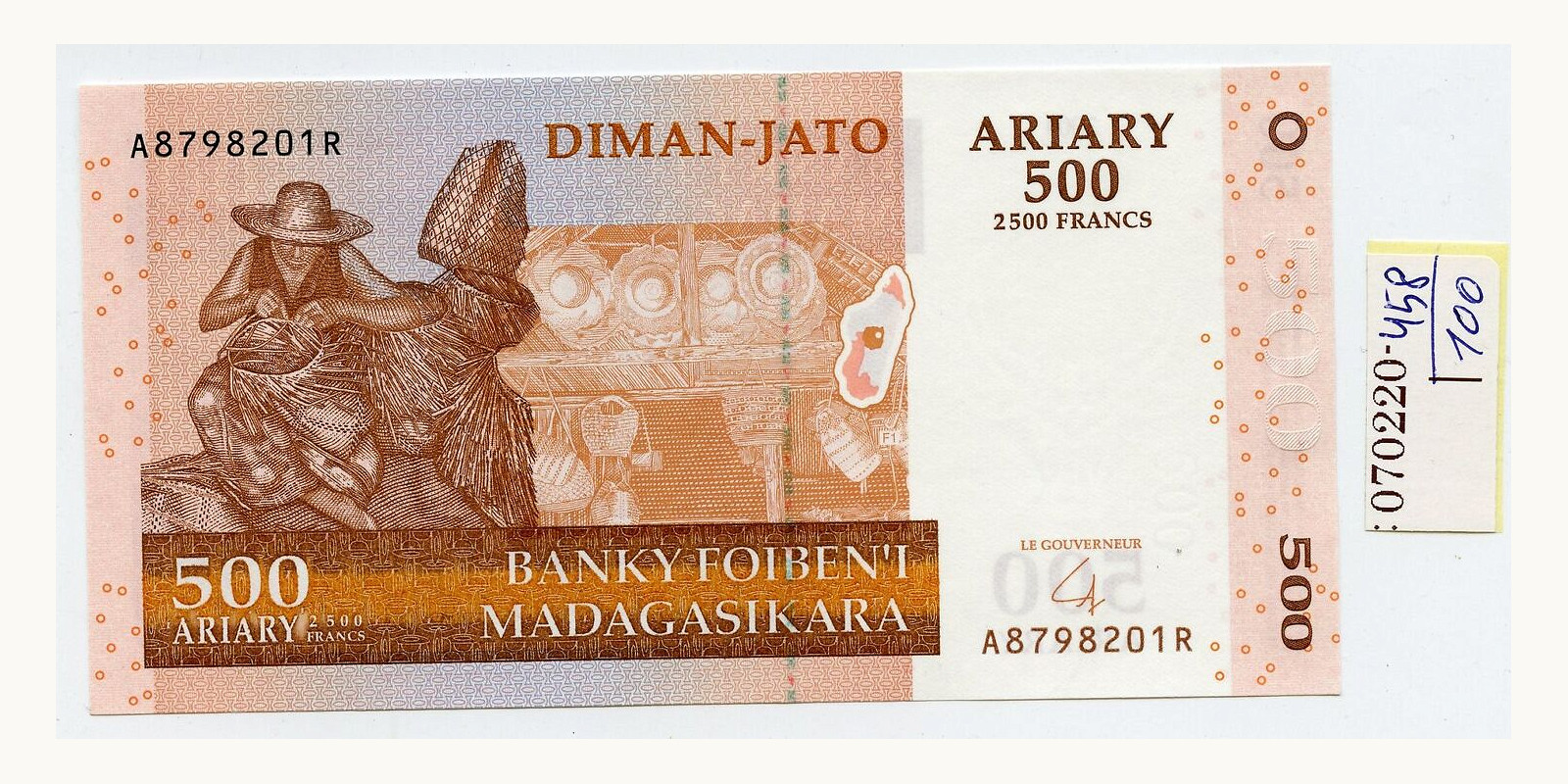 2500 franc Madagascar 2004 — Front side