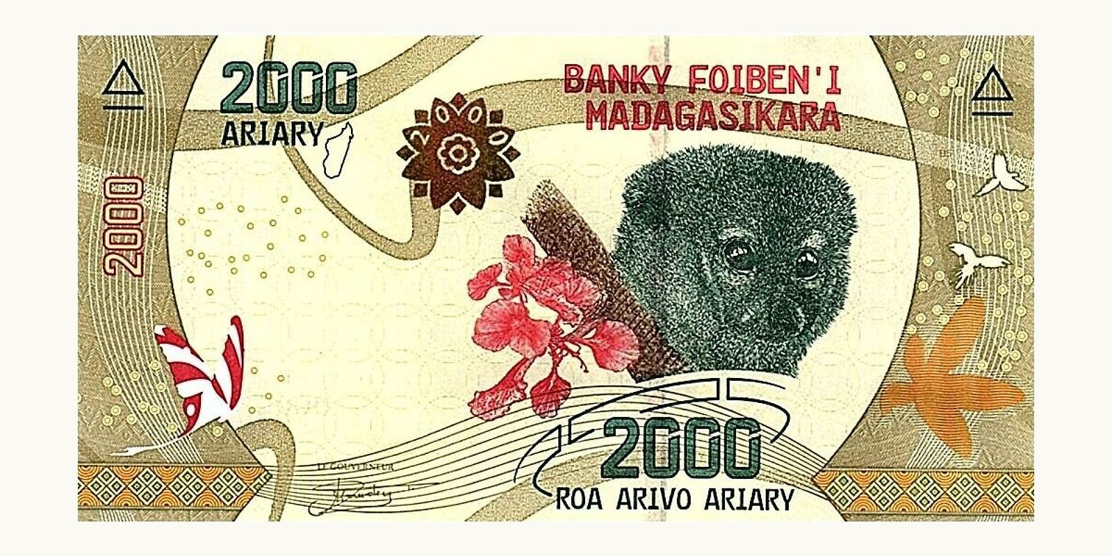 2000 ariary Madagascar 2023 — Back side