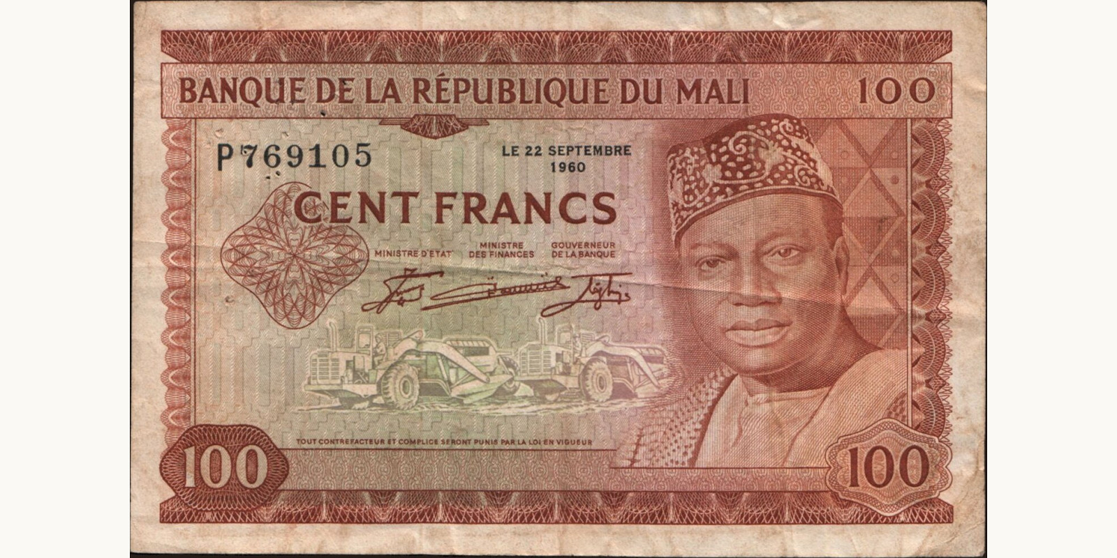 100 franc 1960
