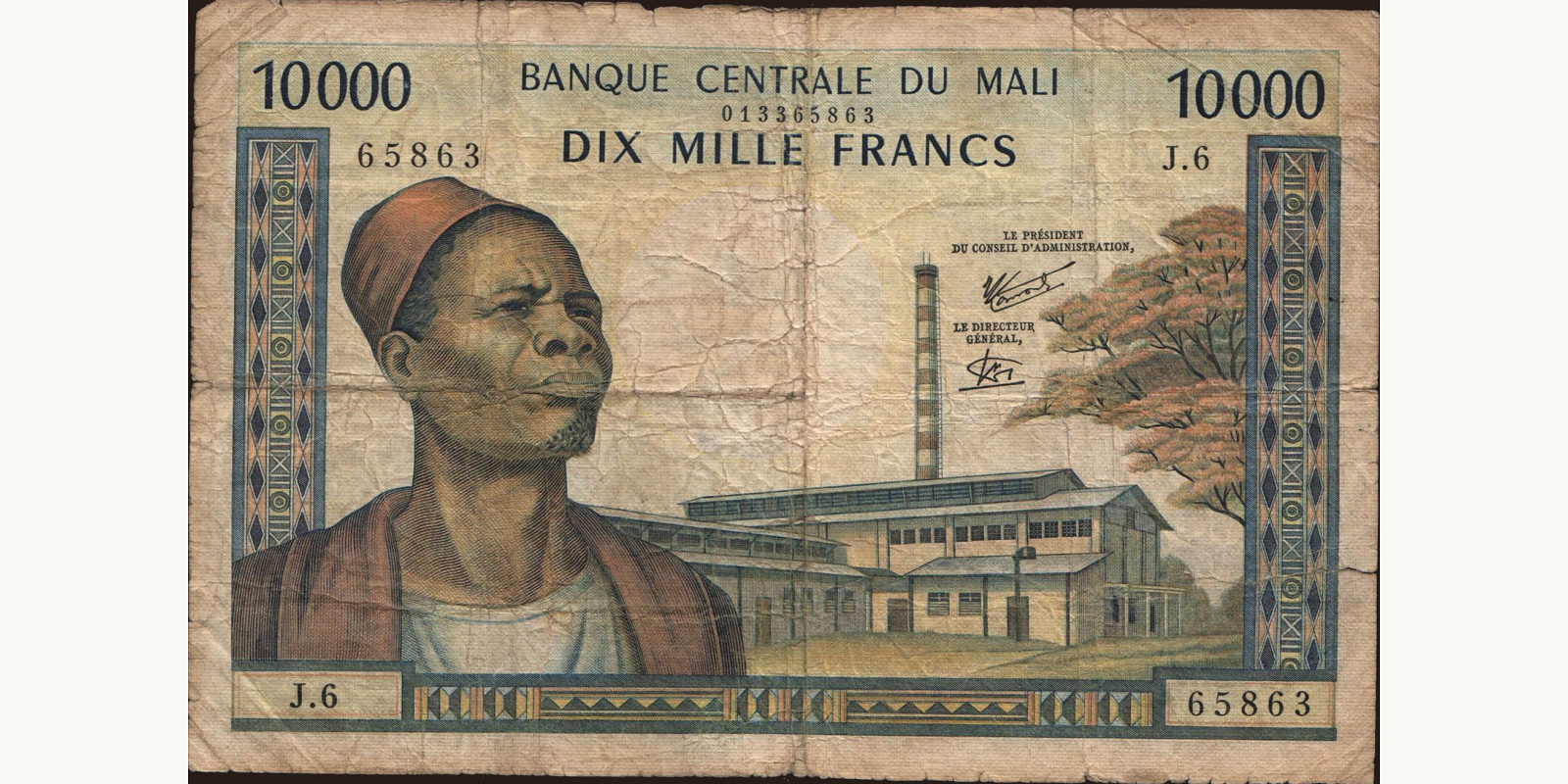 10000 franc 1970