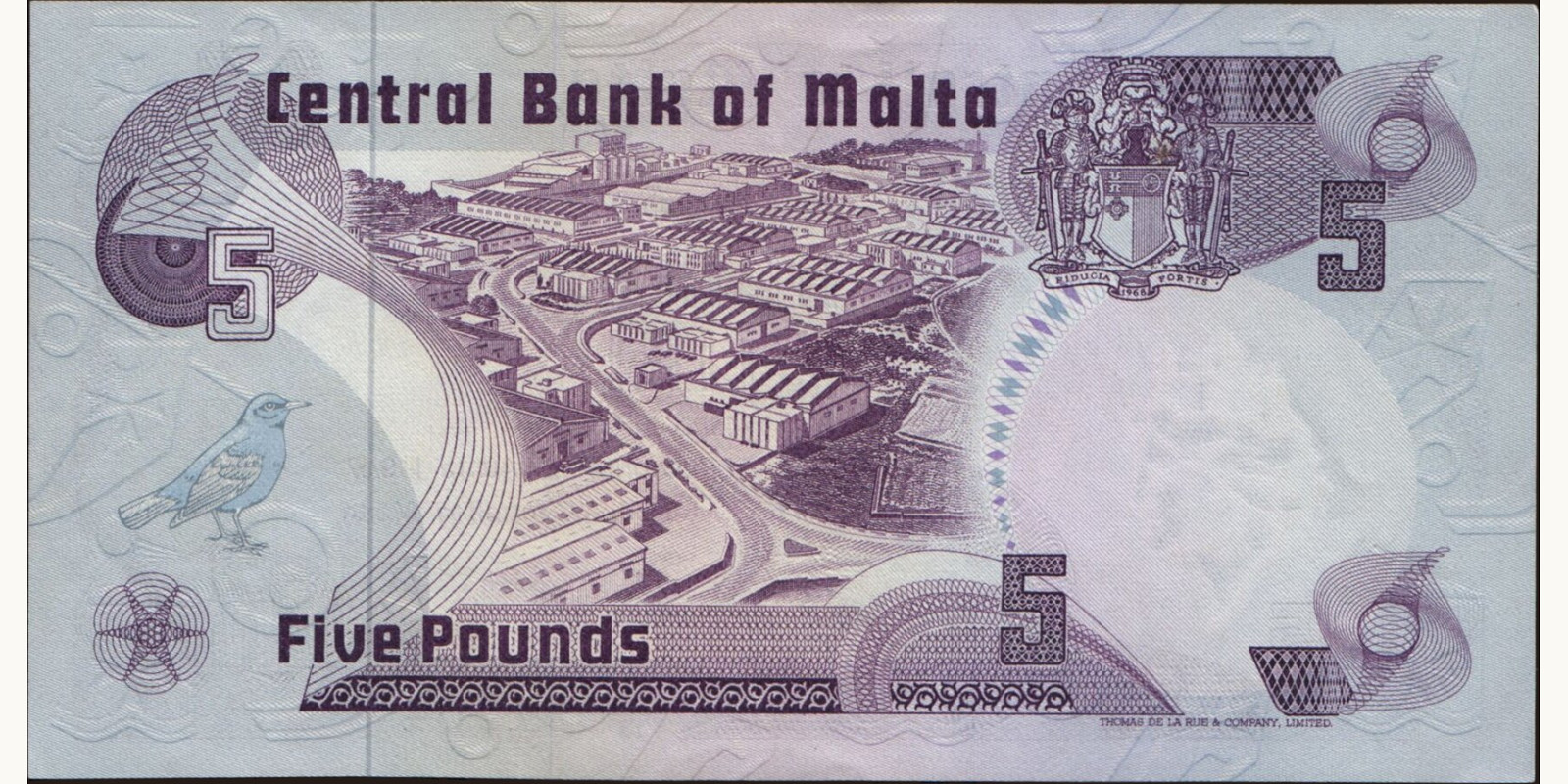 5 liri Мальта 1979 — Оборотная сторона