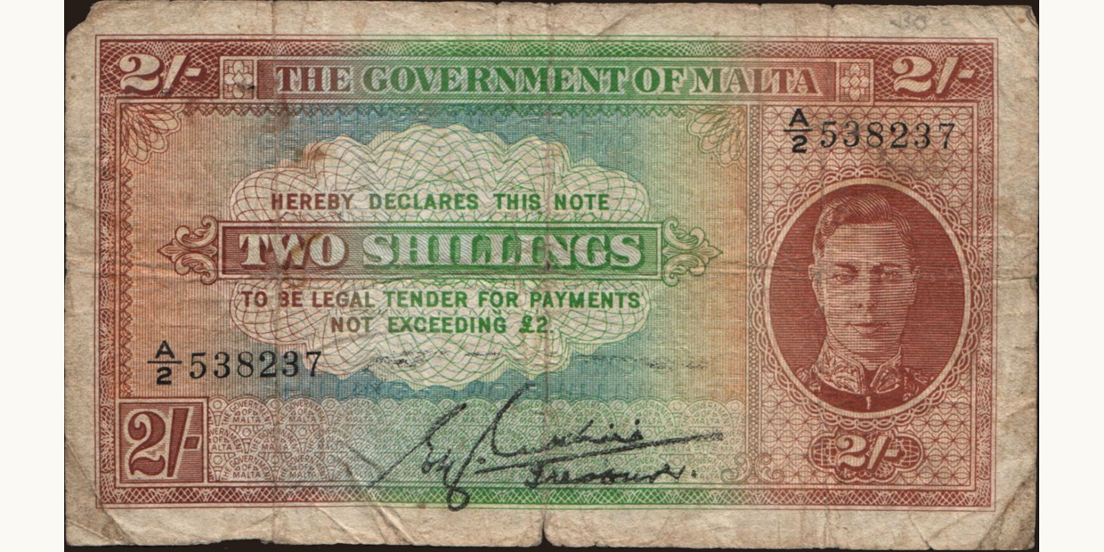 2 shilling 1942