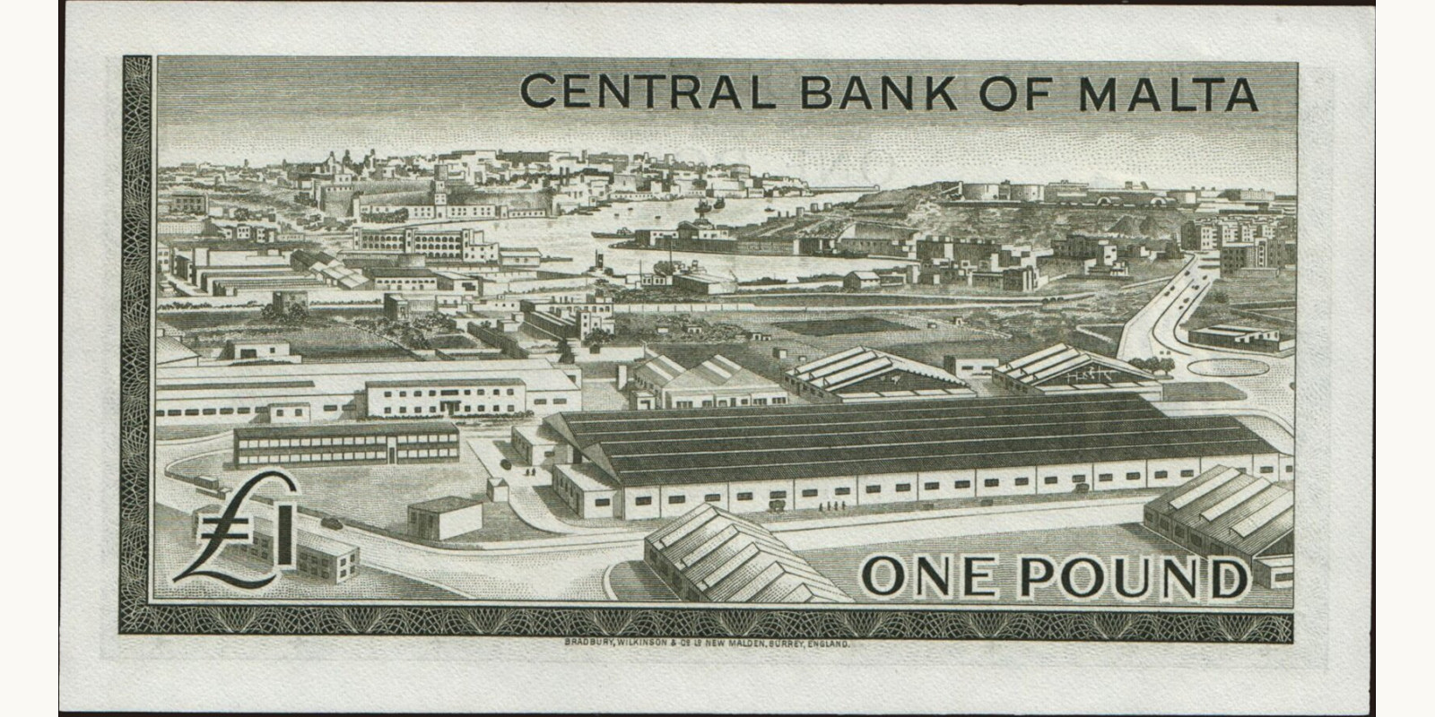 1 pounds Мальта 1969 — Оборотная сторона