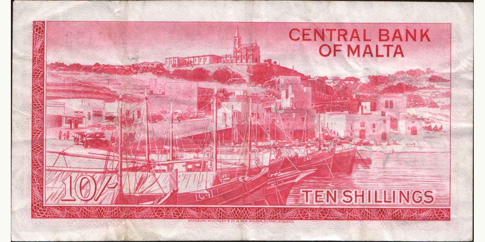 10 shilling Мальта 1967 — Оборотная сторона