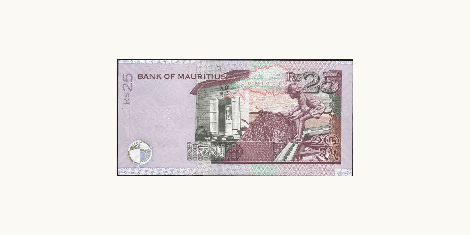 25 rupees Mauritius 2006 — Back side