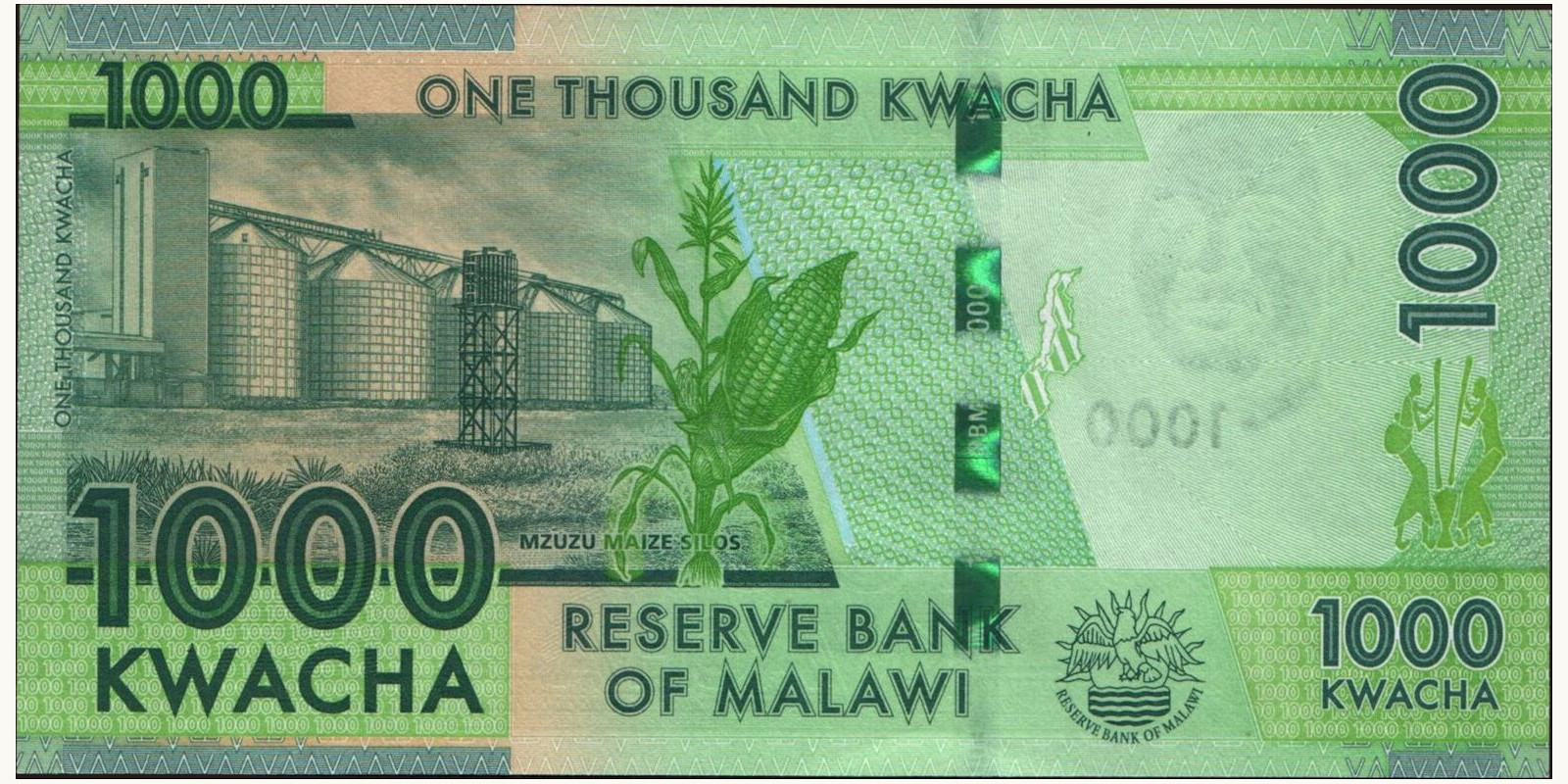 1000 kwacha Malawi 2024 — Back side