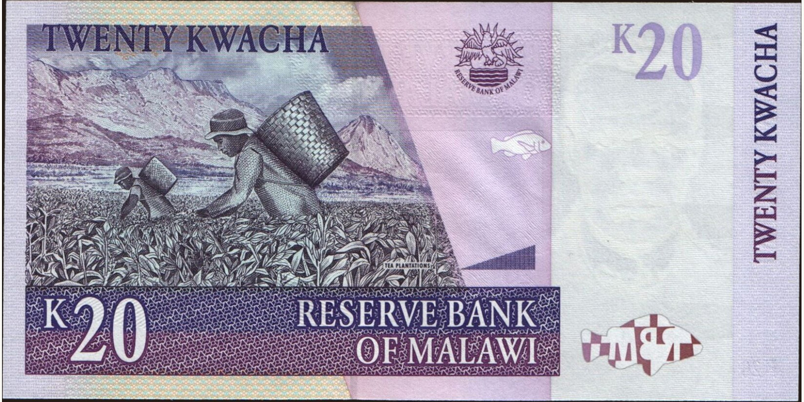 20 kwacha Malawi 1997 — Back side