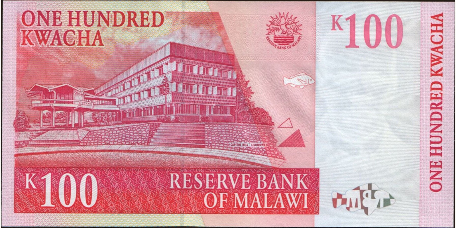 100 kwacha Malawi 1997 — Back side
