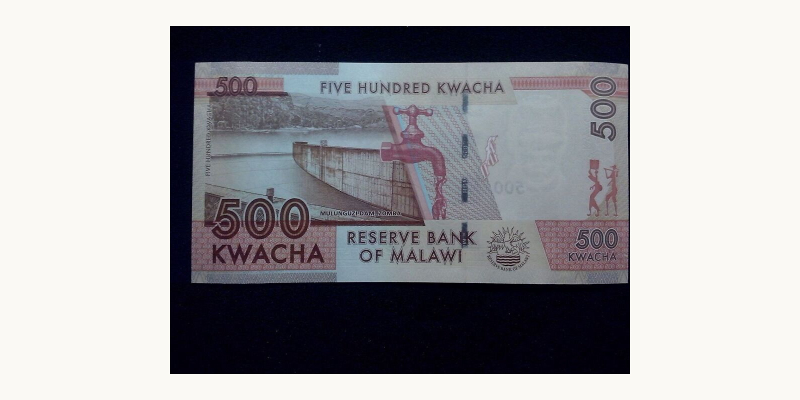500 kwacha Malawi 2017 — Back side