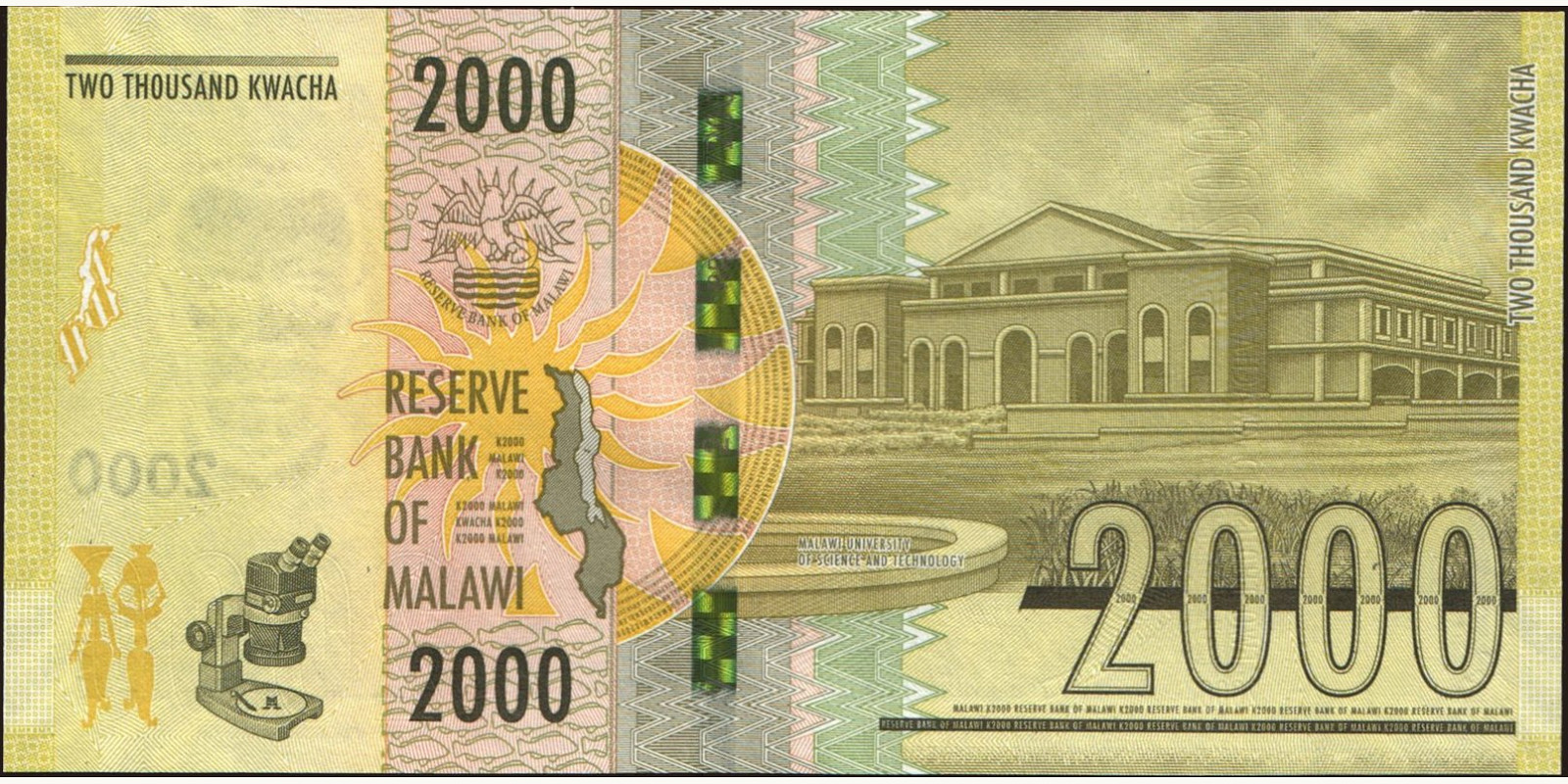 2018 kwacha Malawi 2000 — Back side