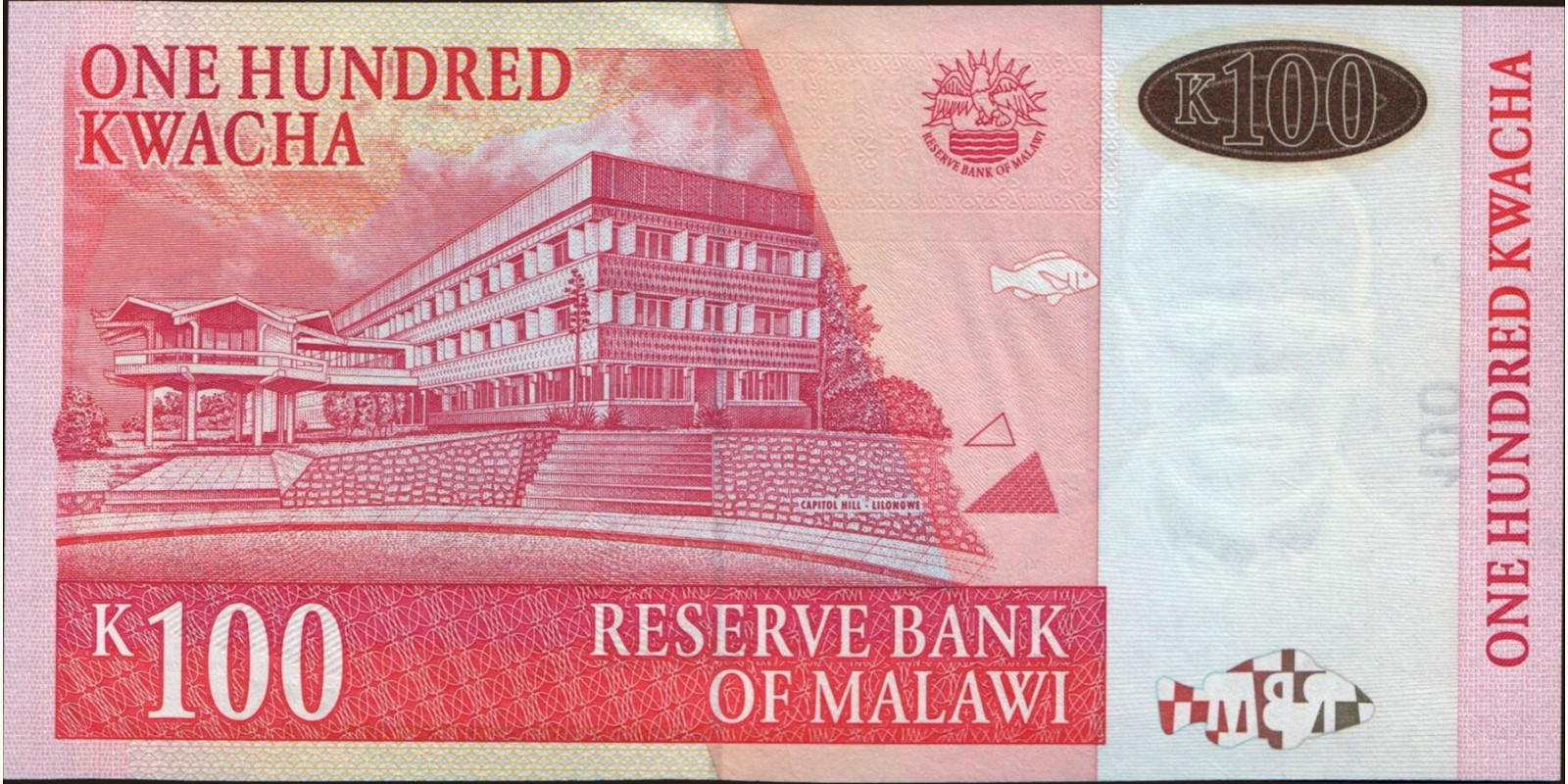 100 kwacha Malawi 2005 — Back side