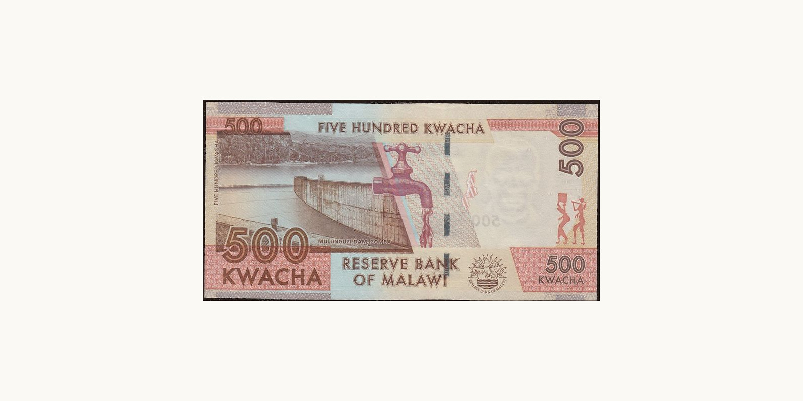 500 kwacha Malawi 2012 — Back side