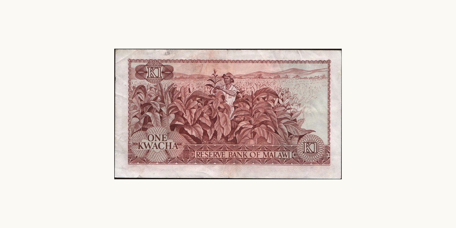 1 kwacha Малави 1975 — Оборотная сторона