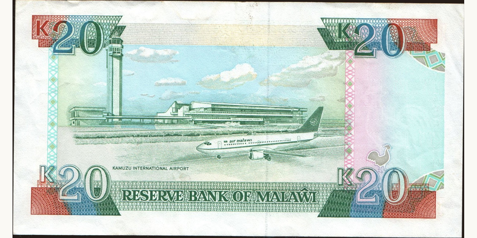20 kwacha Malawi 1993 — Back side