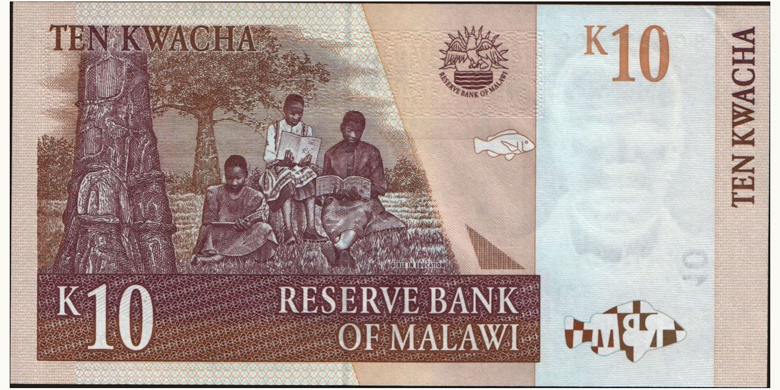 10 kwacha Malawi 2004 — Back side