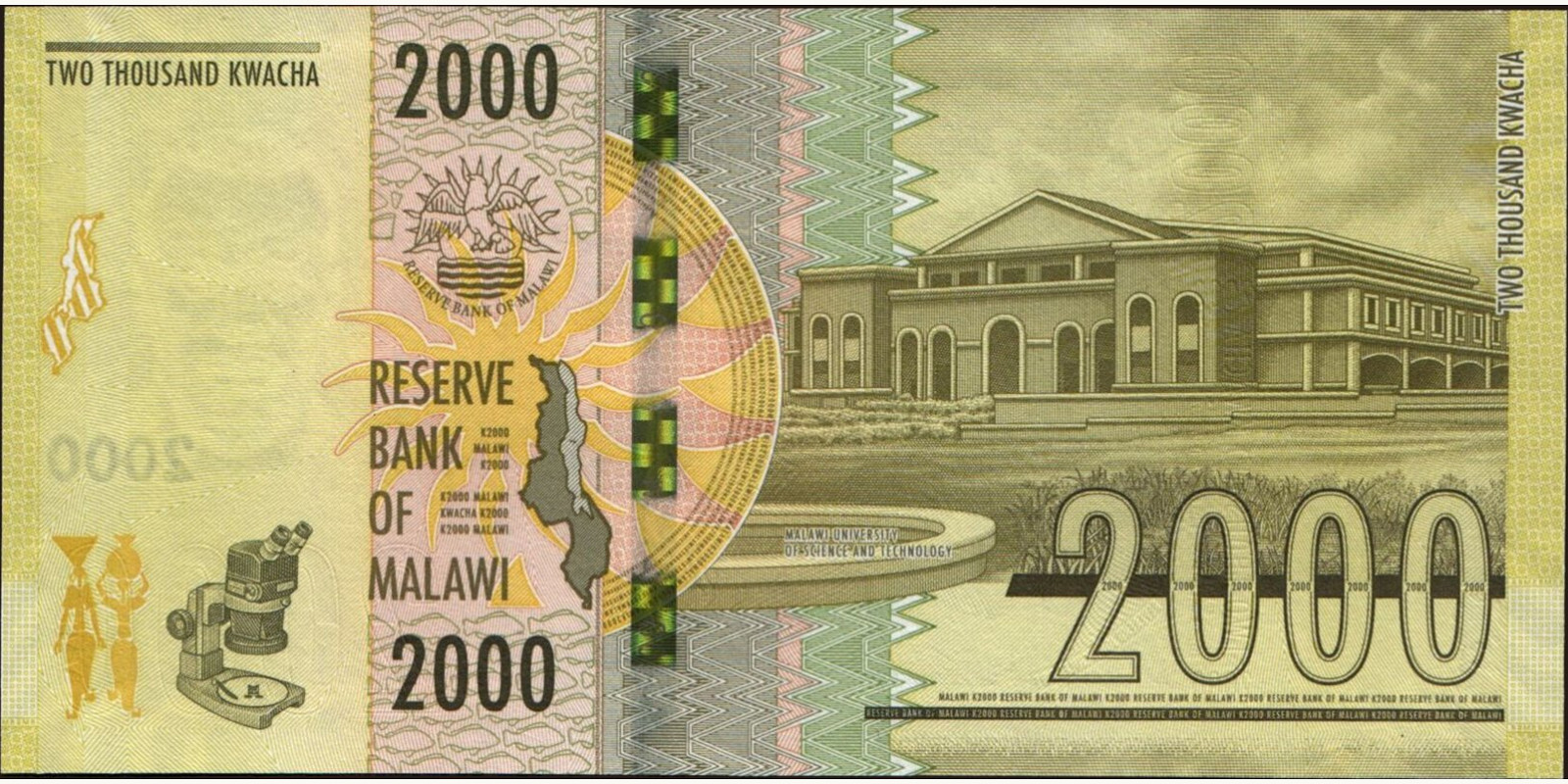 2016 kwacha Malawi 2000 — Back side