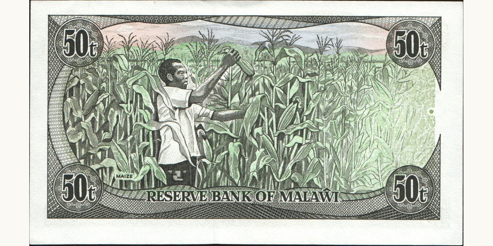50 tambala Malawi 1986 — Back side