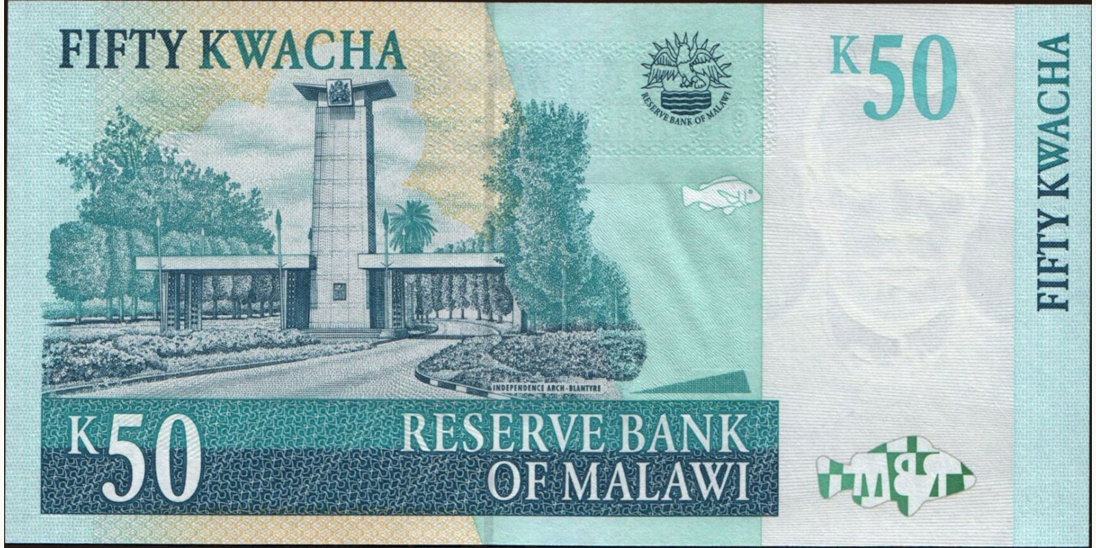 50 kwacha Malawi 1997 — Back side