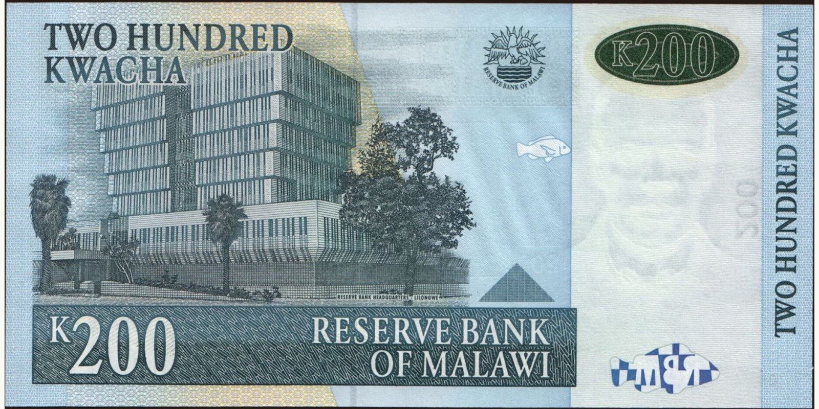200 kwacha Малави 2003 — Оборотная сторона