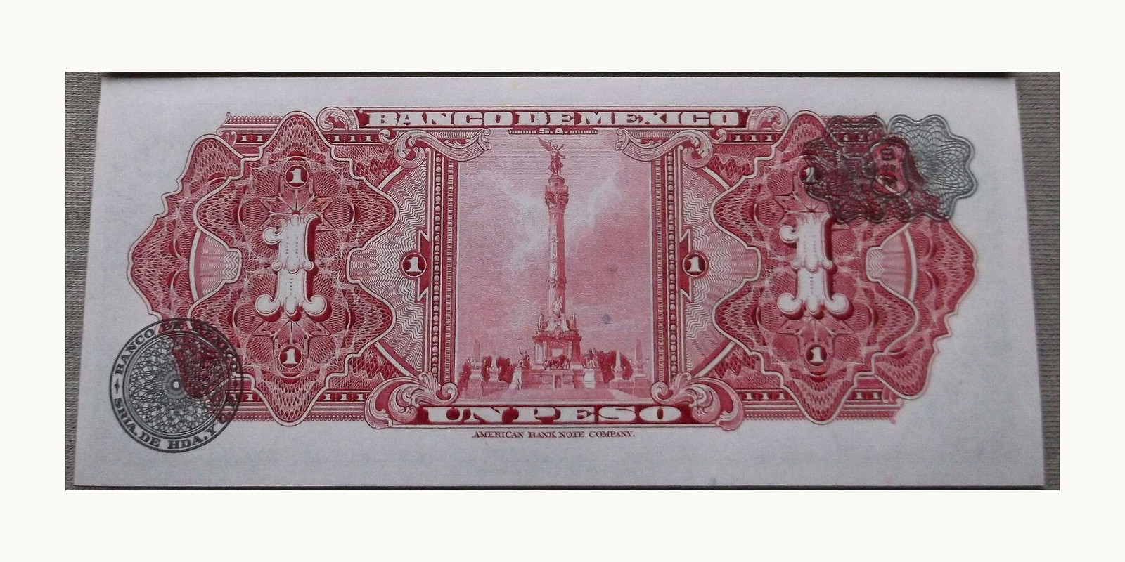 1 pesos Mexico 1970 — Back side