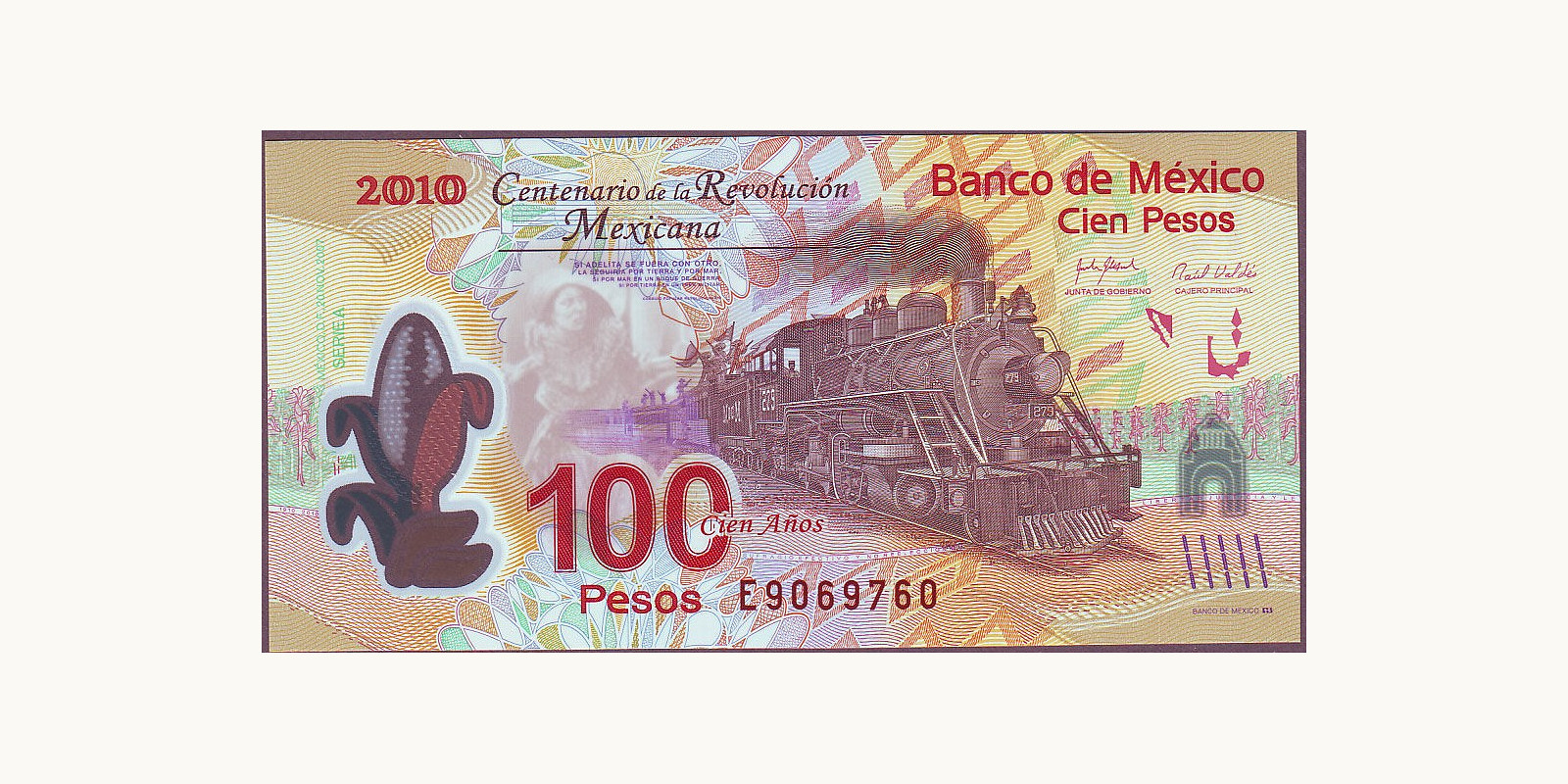 100 pesos Мексика 2010 — Лицевая сторона