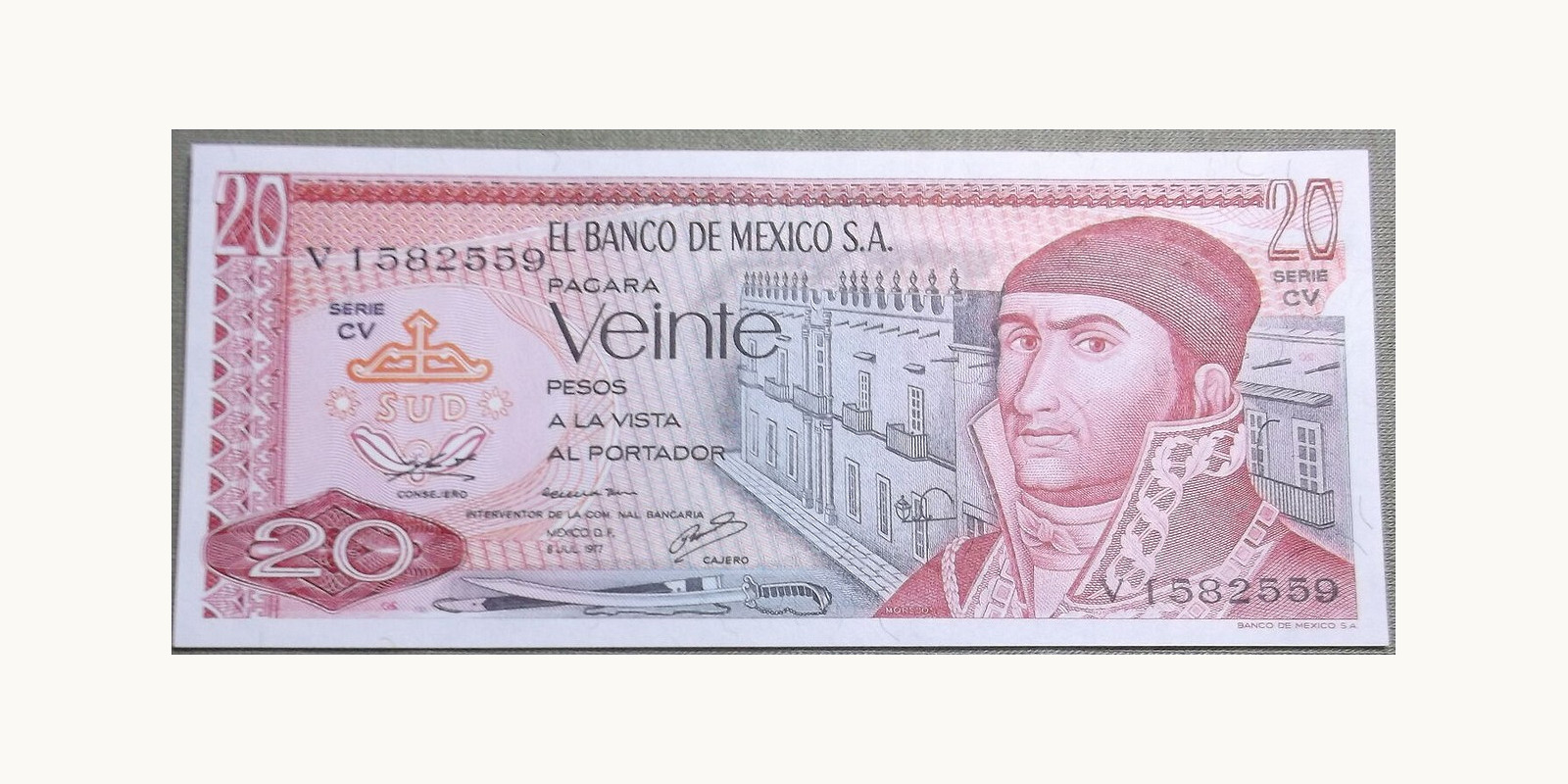 20 pesos 1977