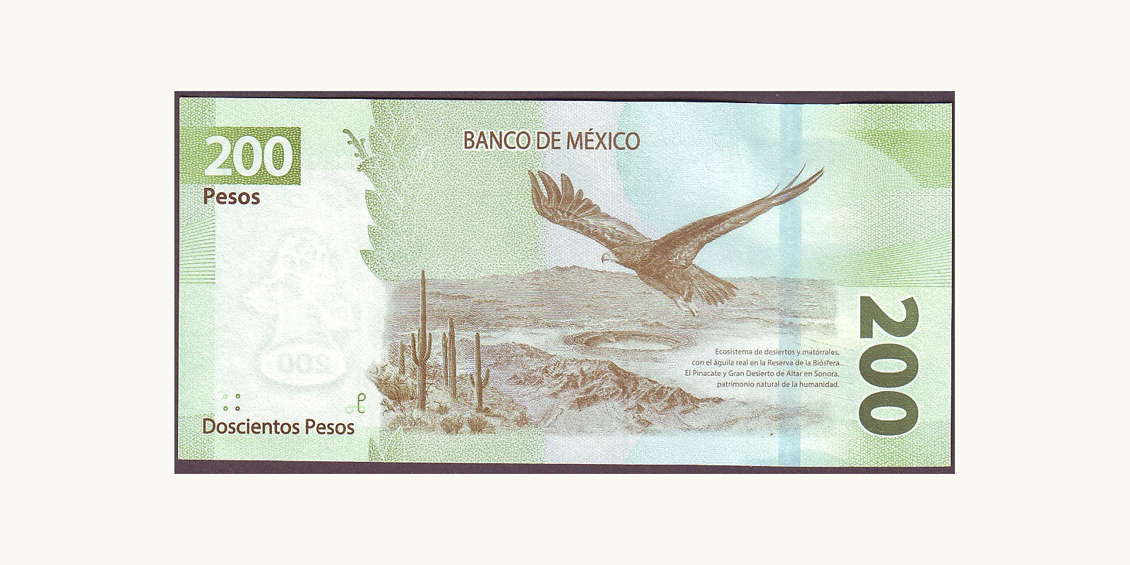 200 pesos Мексика 2023 — Оборотная сторона