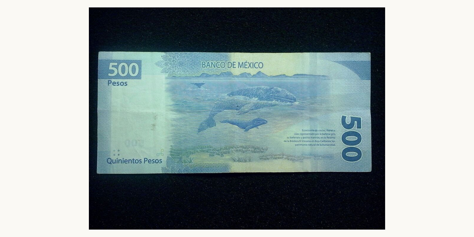 500 pesos Mexico 2019 — Back side