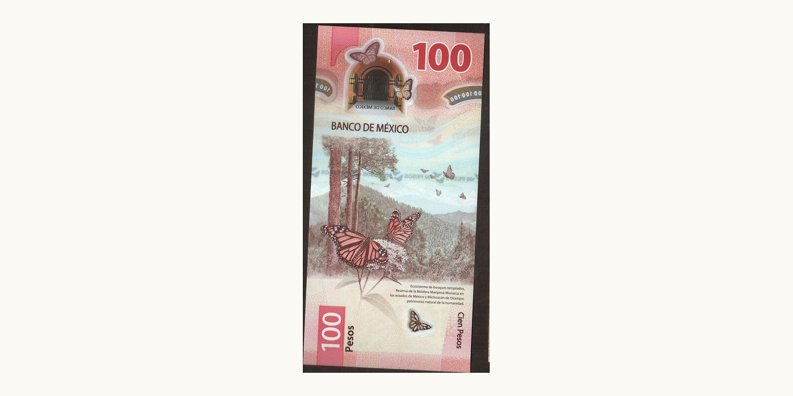 100 pesos Mexico 2020 — Back side