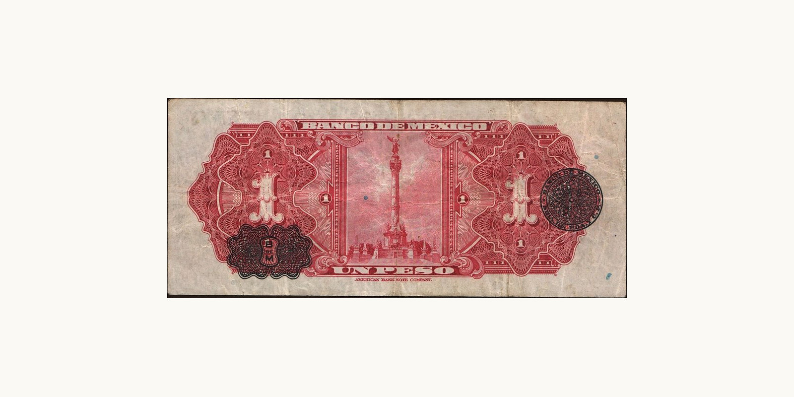 1 pesos Mexico 1936 — Back side