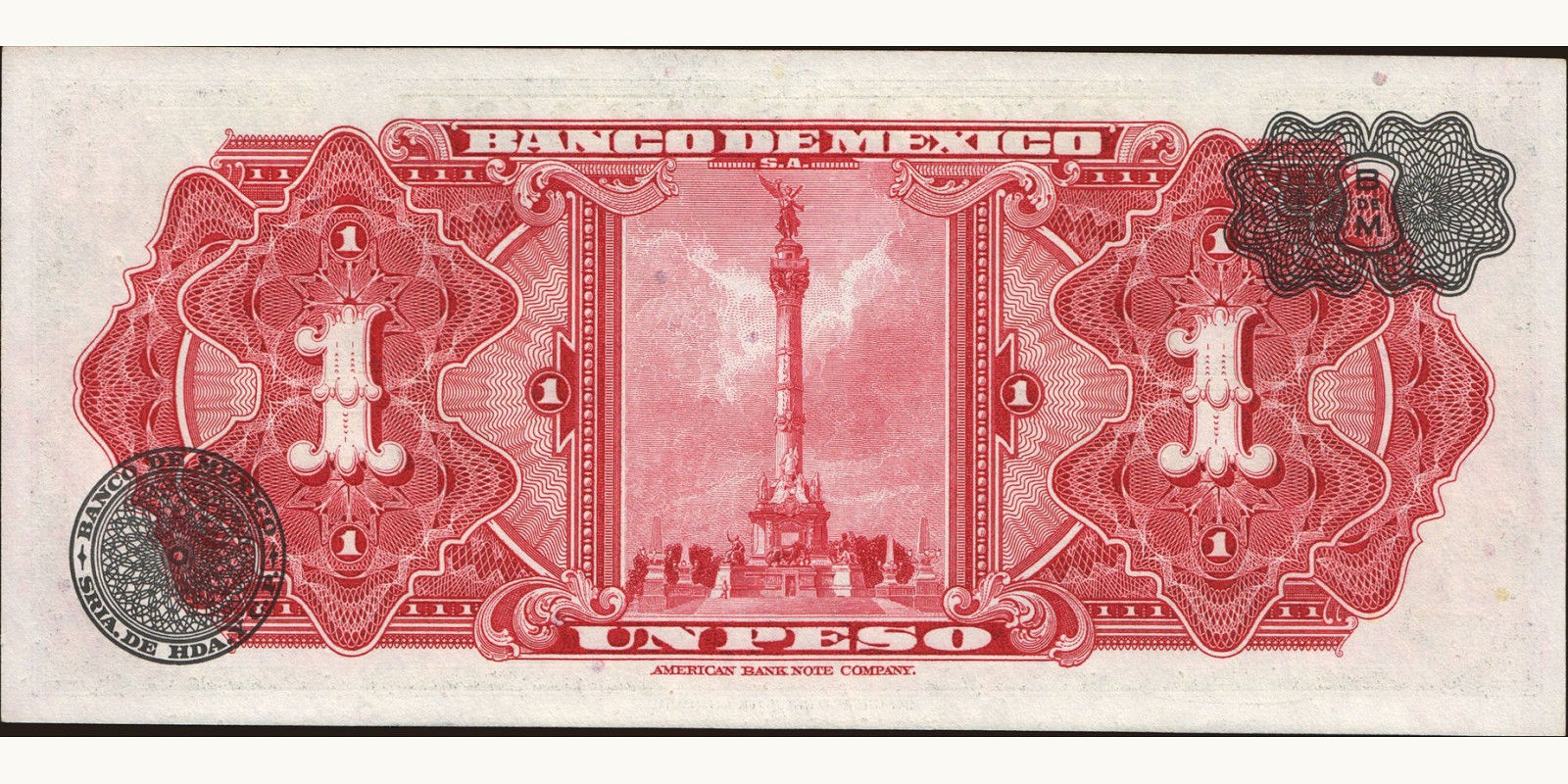 1 pesos Мексика 1957 — Оборотная сторона