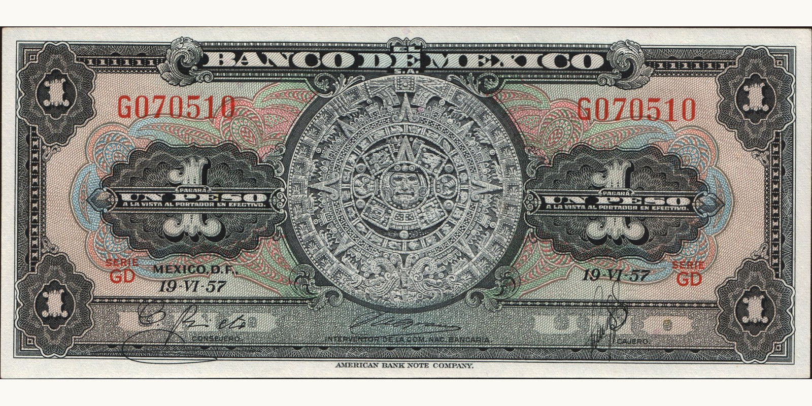 1 pesos 1957