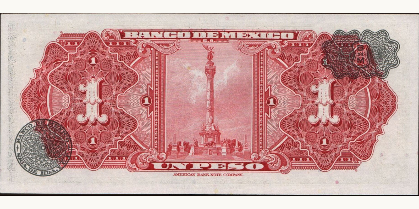 1 pesos Mexico 1959 — Back side