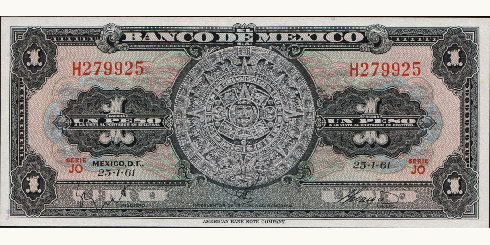 1 pesos 1961