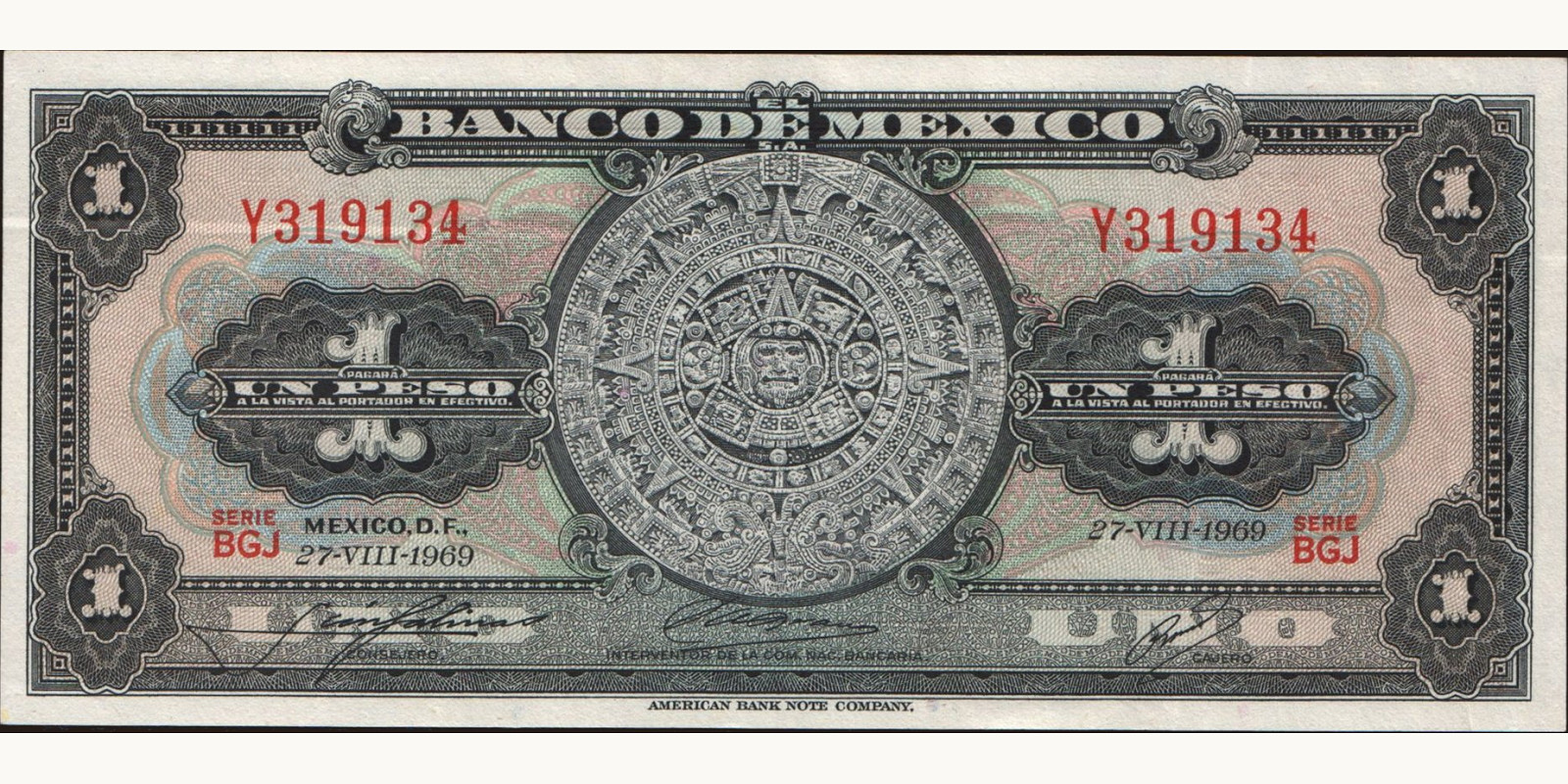 1 pesos 1969