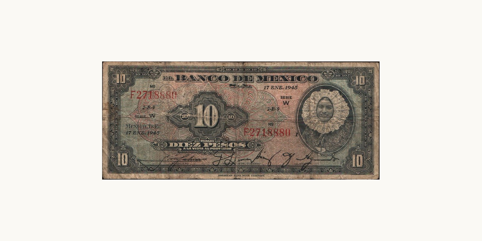 10 pesos 1945