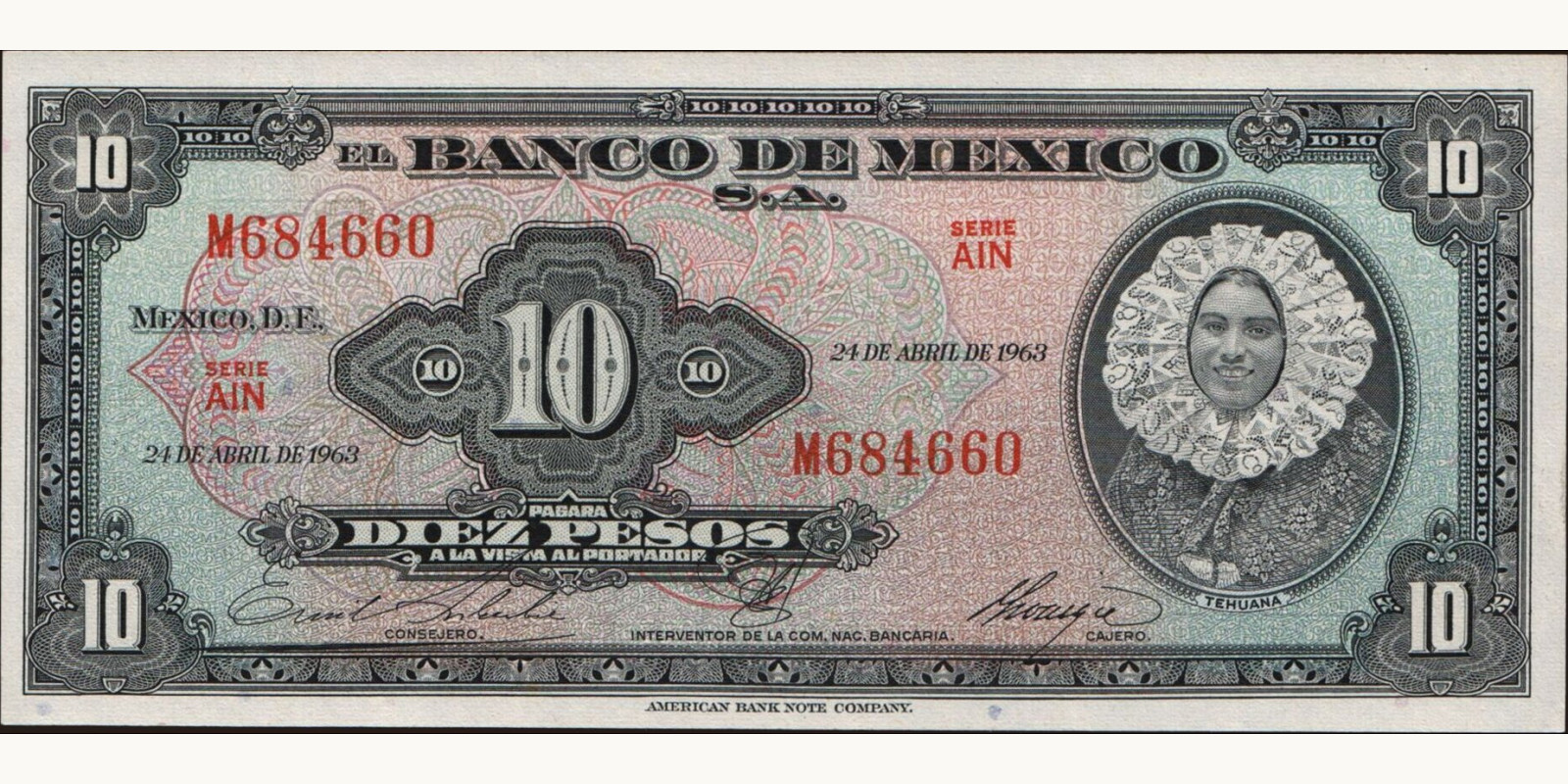 10 pesos 1963