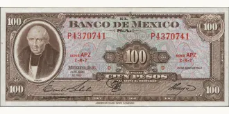 100 pesos 1963