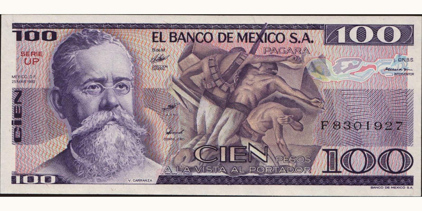 100 pesos 1982