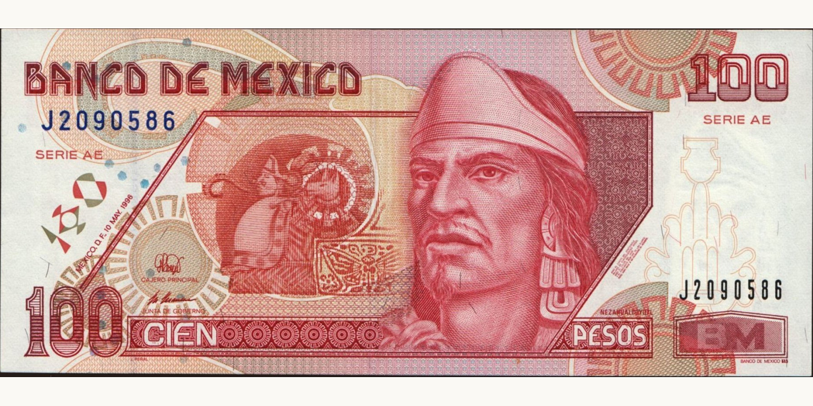 100 pesos 1996