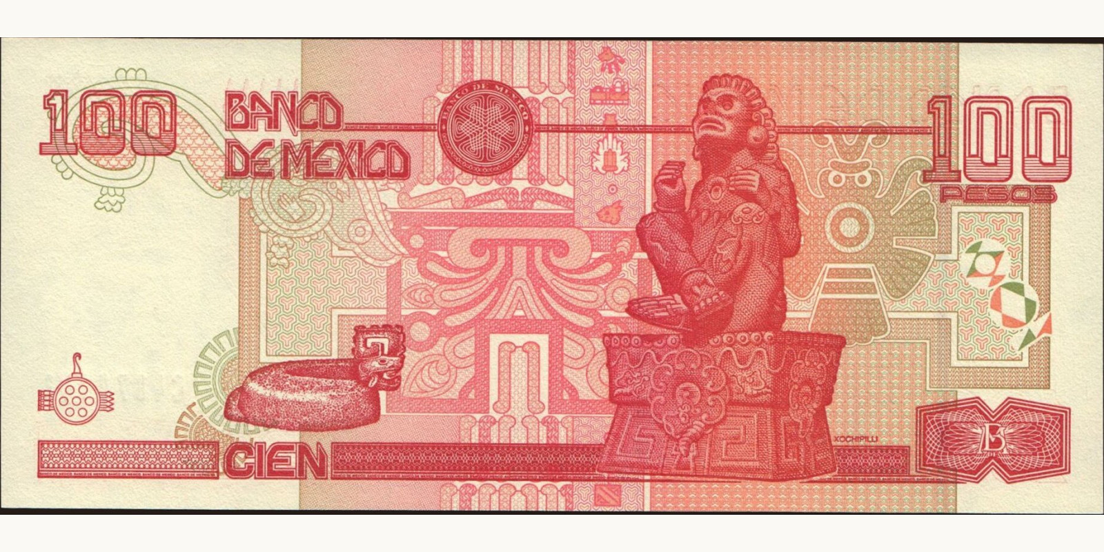 100 pesos Мексика 2005 — Оборотная сторона