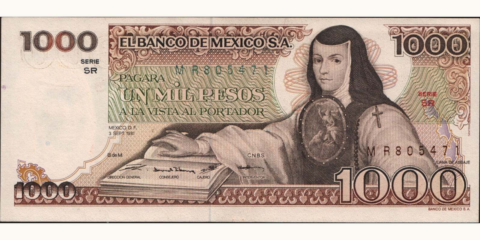 1000 pesos 1981
