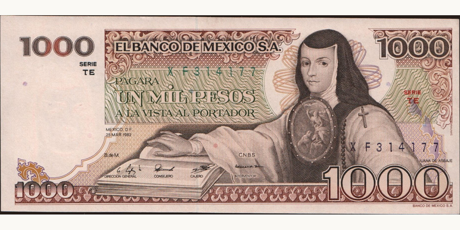 1000 pesos 1982