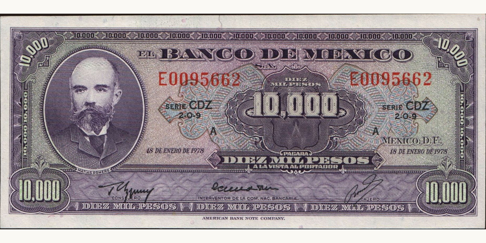 10000 pesos 1978