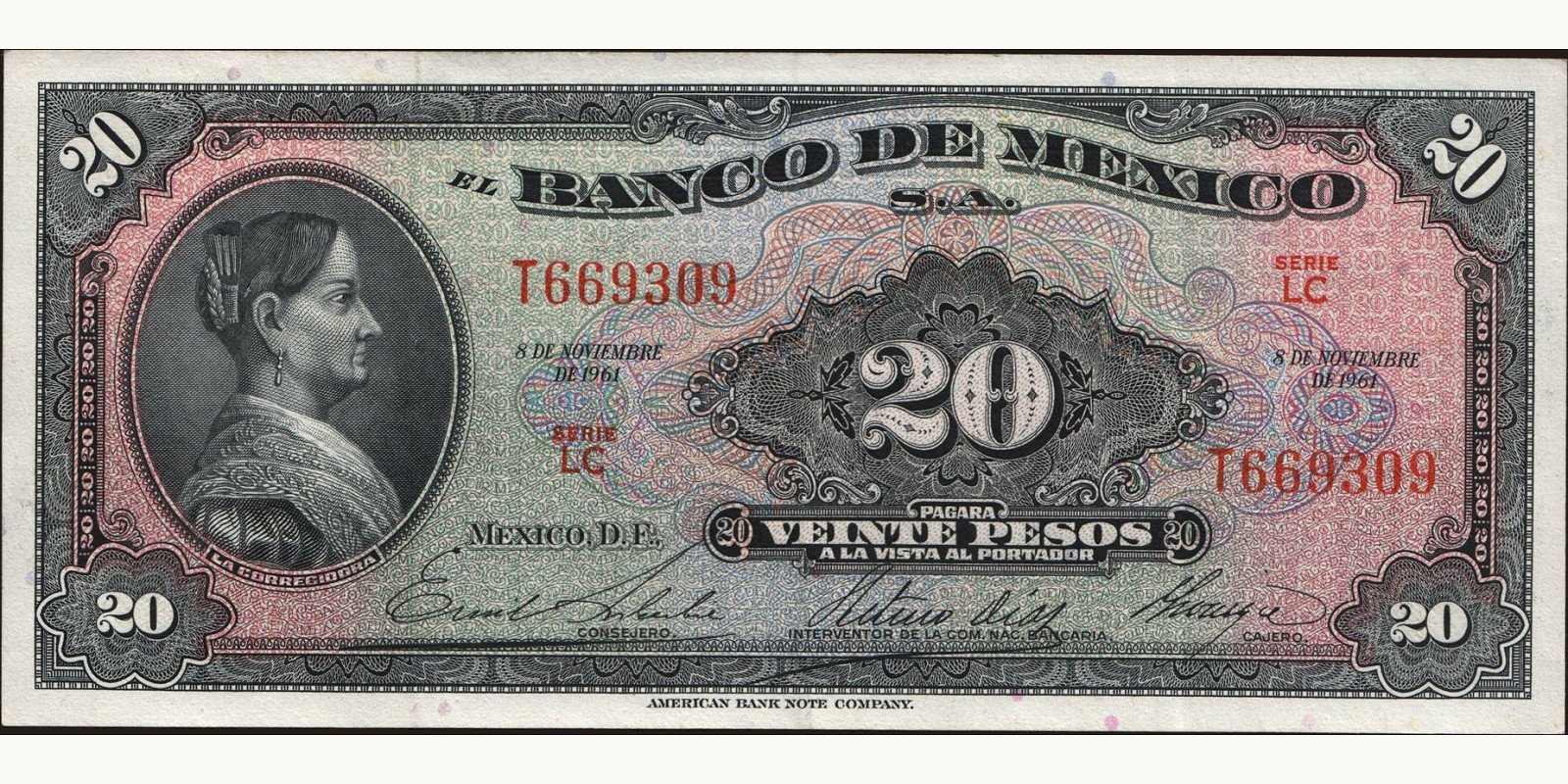 20 pesos 1961