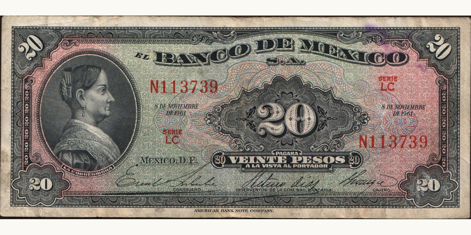 20 pesos 1967