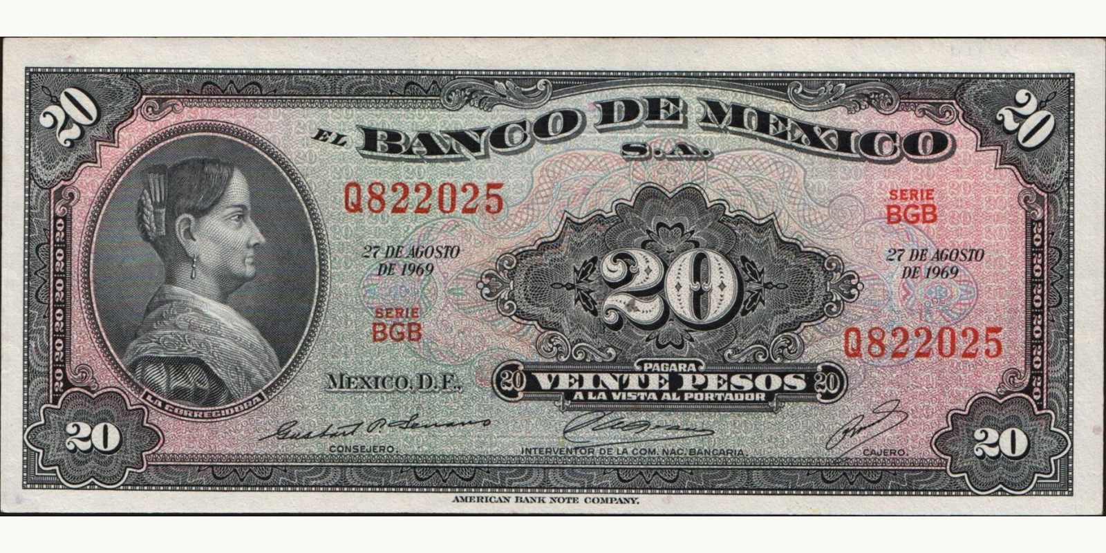 20 pesos 1969
