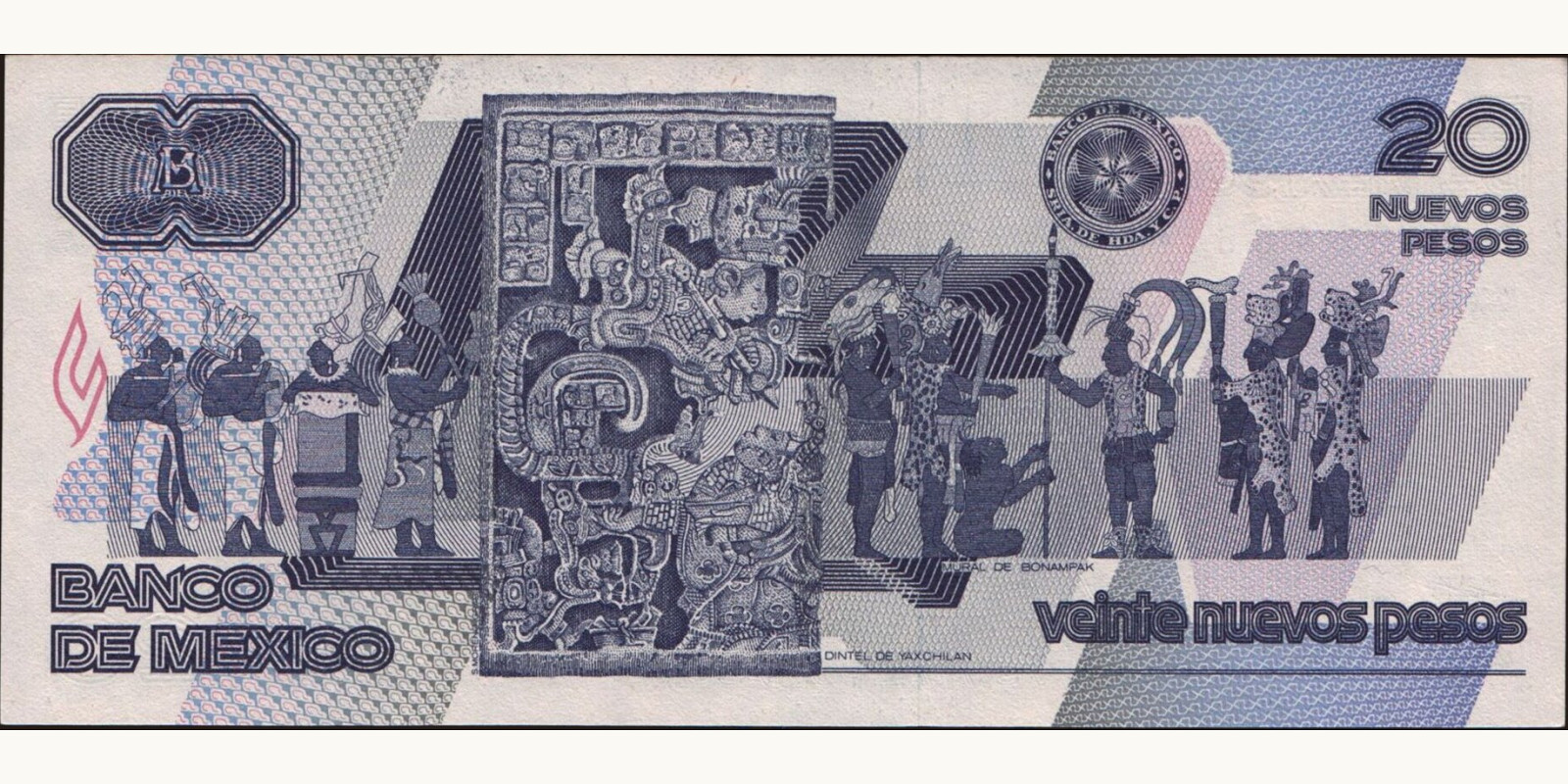 20 pesos Mexico 1992 — Back side