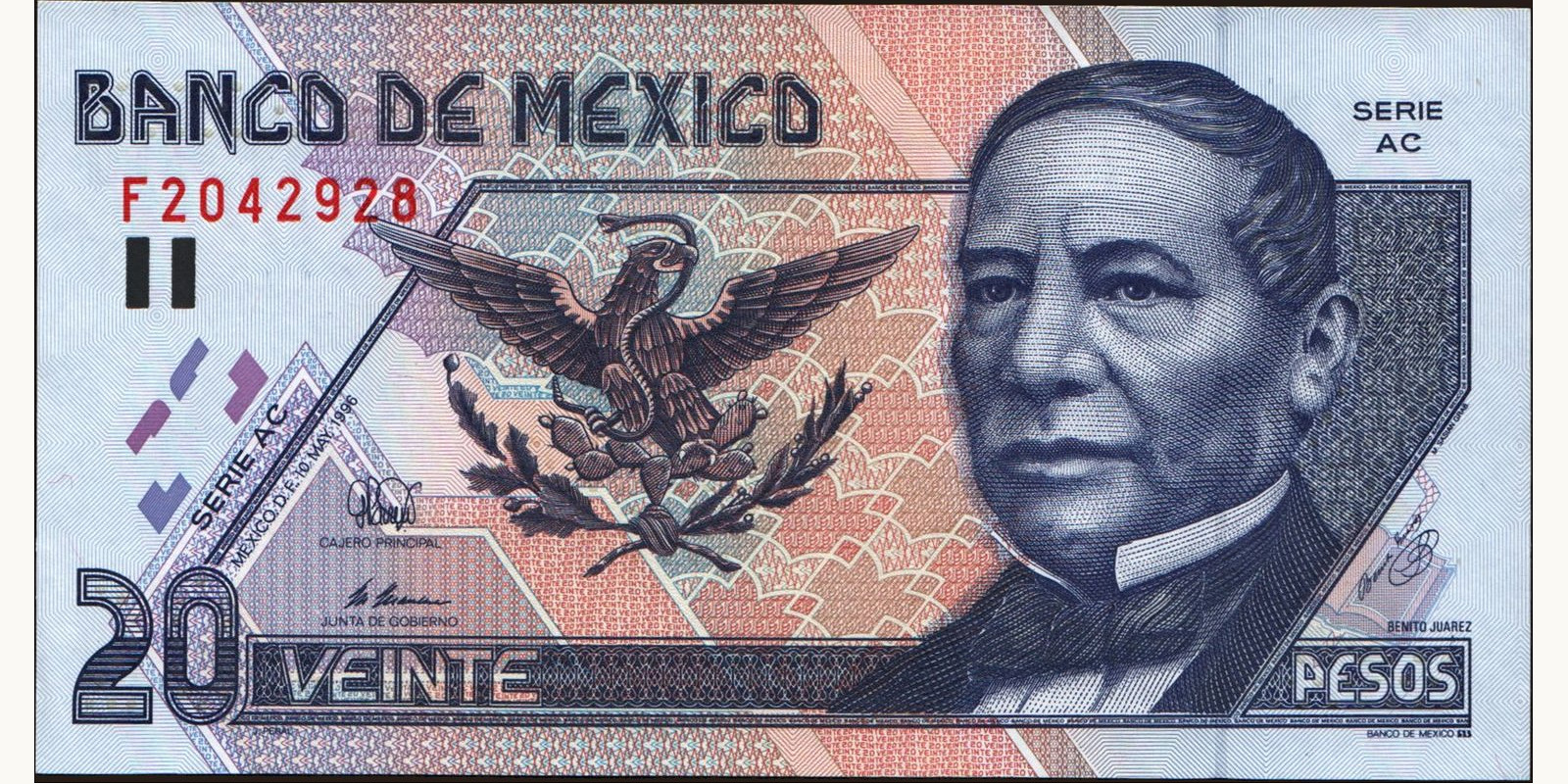 20 pesos 1996